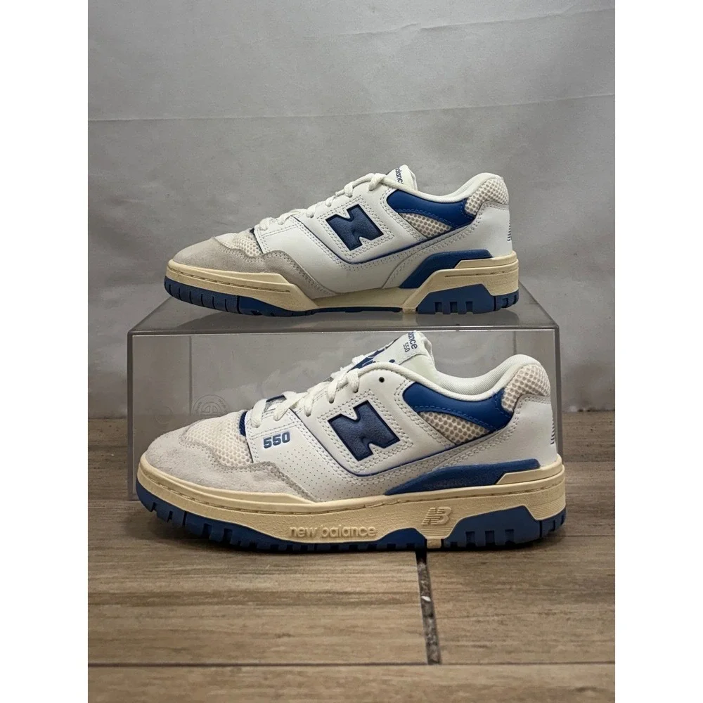 New Balance 550 Mens GS550CP White Blue Casual Sneakers Shoes‎ Size 6